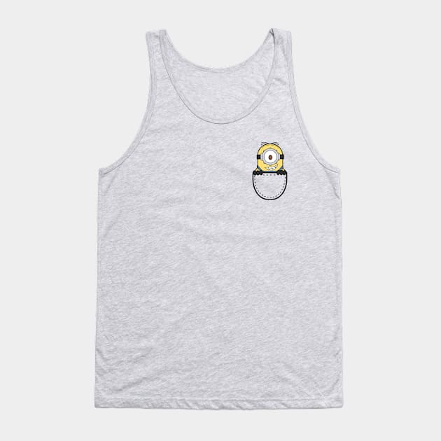 Minion Stuart In The Pocket Tank Top by liora natalia